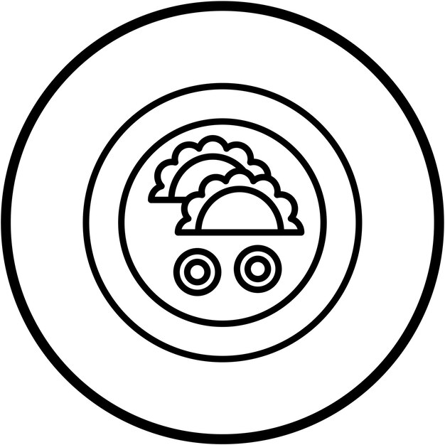 Diseño vectorial Estilo de icono de Empanada