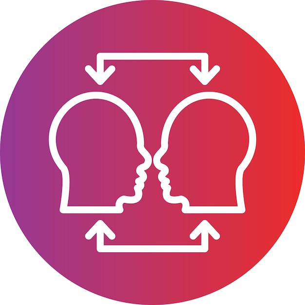 Diseño vectorial Estilo de icono de empatía