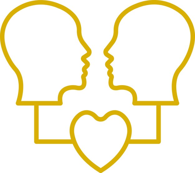 Diseño vectorial Estilo de icono de empatía