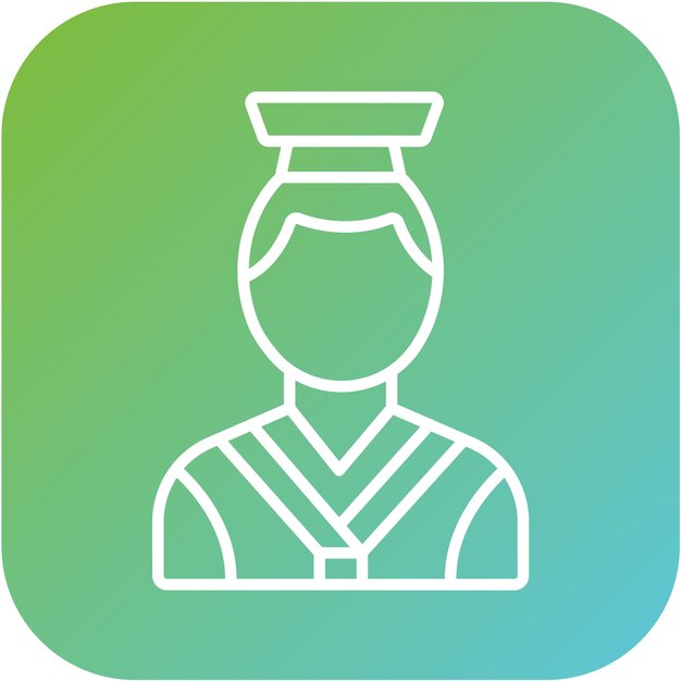 Diseño vectorial estilo de icono del emperador