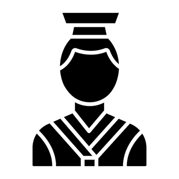 Diseño vectorial estilo de icono del emperador