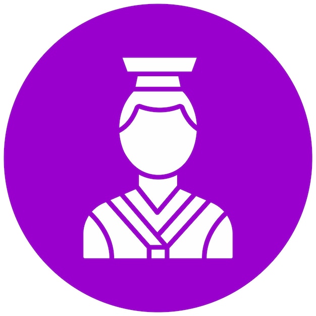 Diseño vectorial estilo de icono del emperador