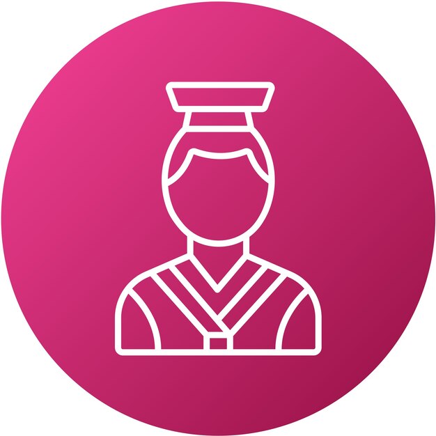 Diseño vectorial estilo de icono del emperador