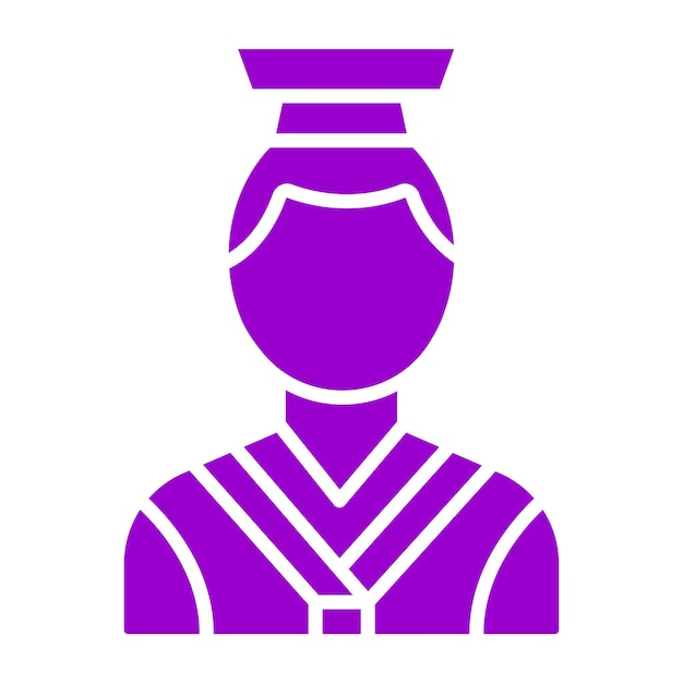 Diseño vectorial estilo de icono del emperador