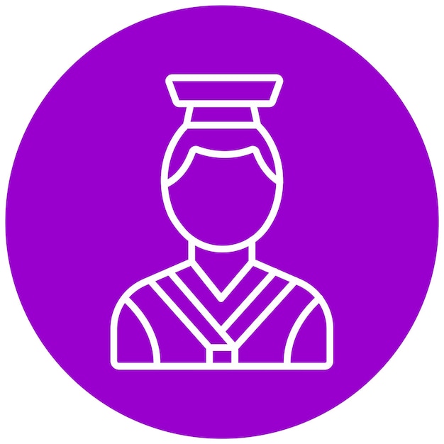 Diseño vectorial estilo de icono del emperador
