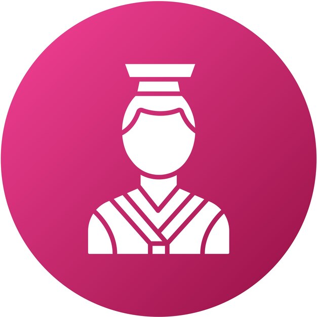 Diseño vectorial estilo de icono del emperador