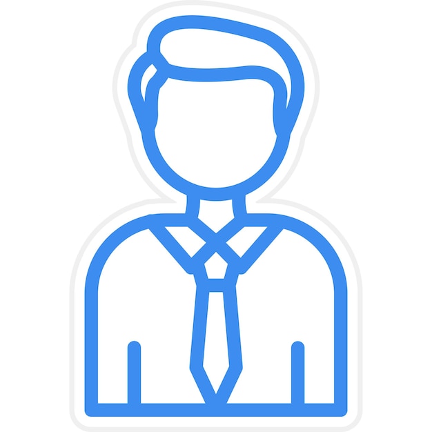 Diseño vectorial Estilo del icono del empleado