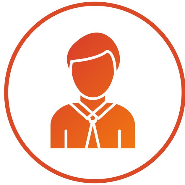 Diseño vectorial Estilo del icono del empleado