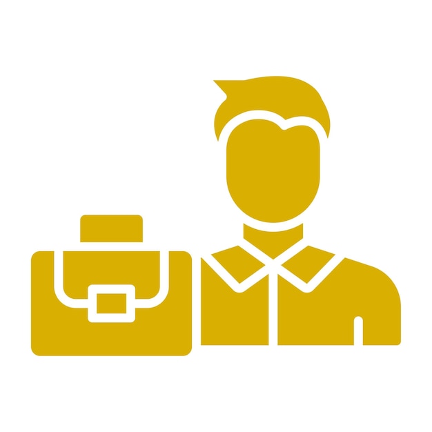 Diseño vectorial Estilo del icono del empleado