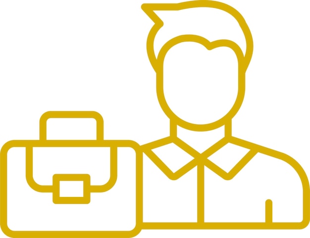 Diseño vectorial Estilo del icono del empleado
