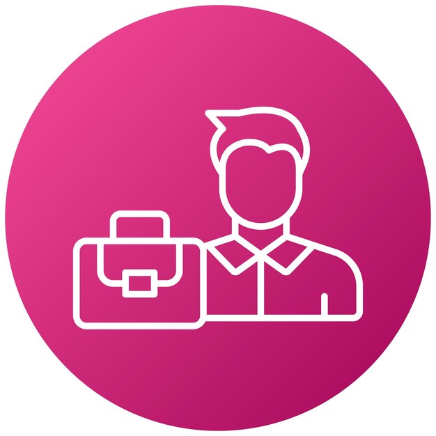 Diseño vectorial Estilo del icono del empleado