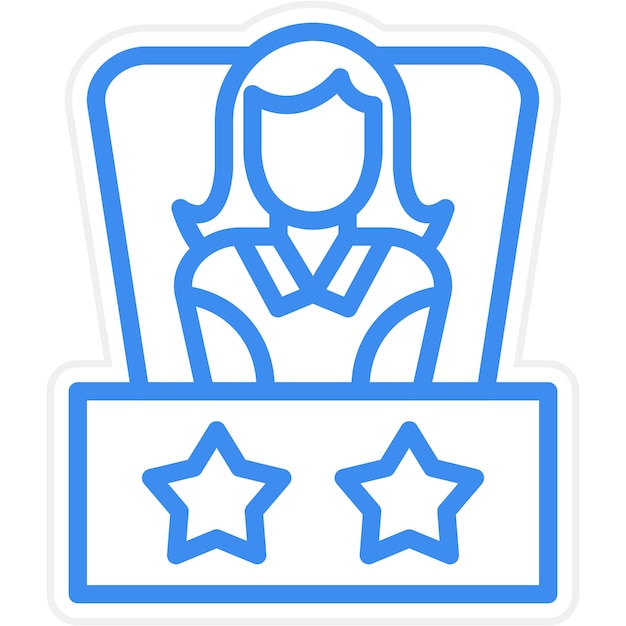 Diseño vectorial Estilo del icono del empleador