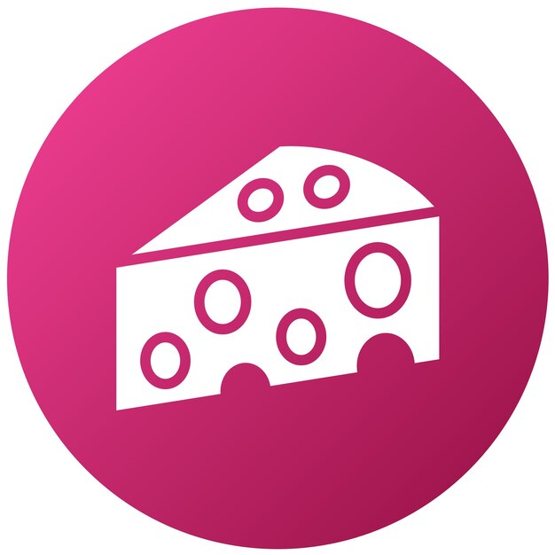 Diseño vectorial del estilo del icono del encanto del queso