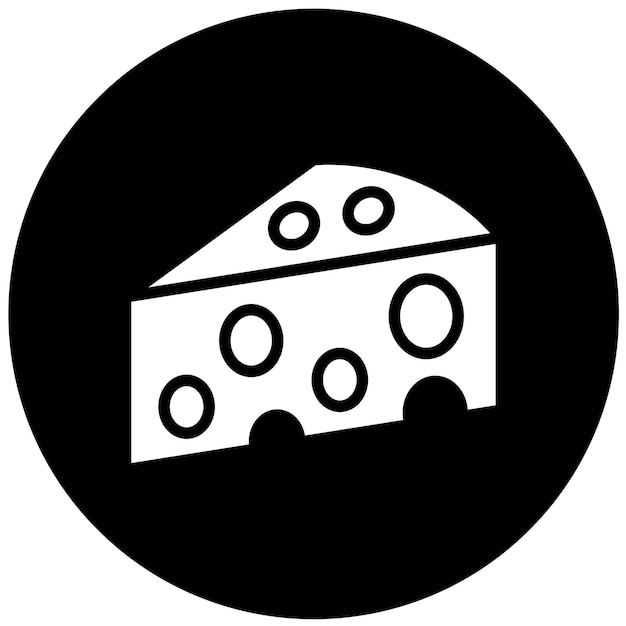 Diseño vectorial del estilo del icono del encanto del queso