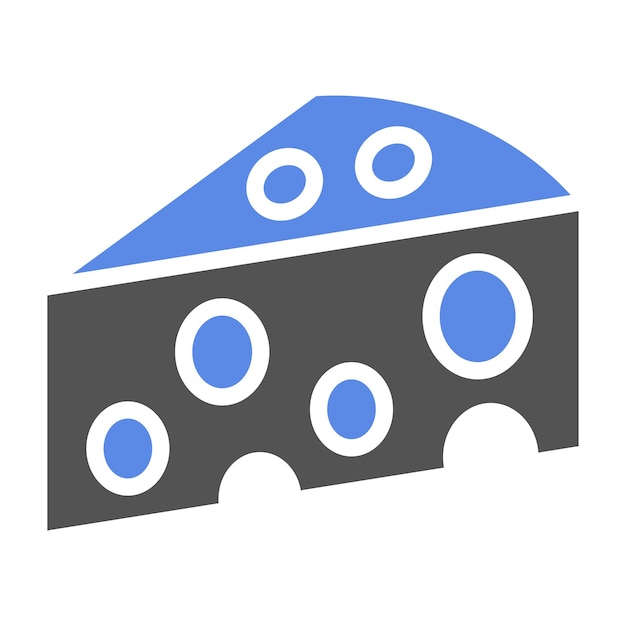 Diseño vectorial del estilo del icono del encanto del queso