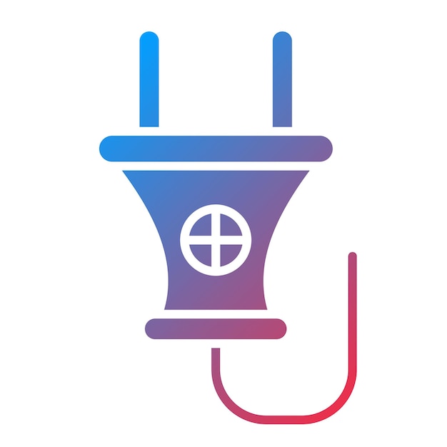 Diseño vectorial Estilo del icono del enchufe