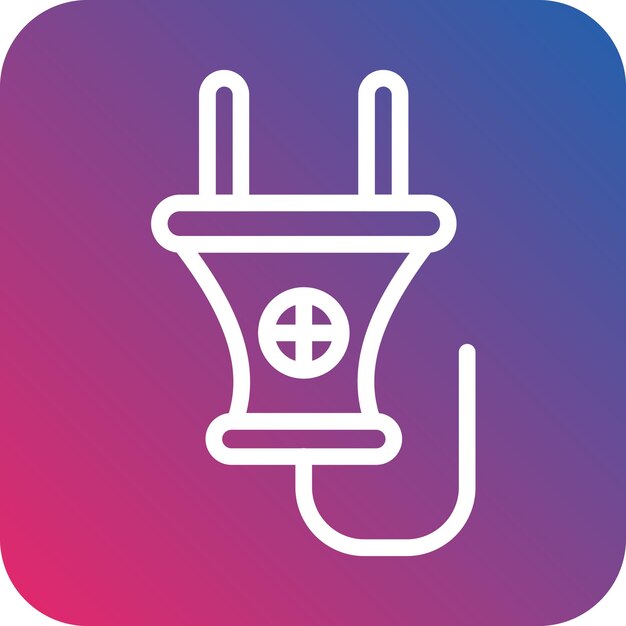 Diseño vectorial Estilo del icono del enchufe
