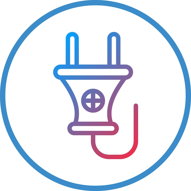 Diseño vectorial Estilo del icono del enchufe