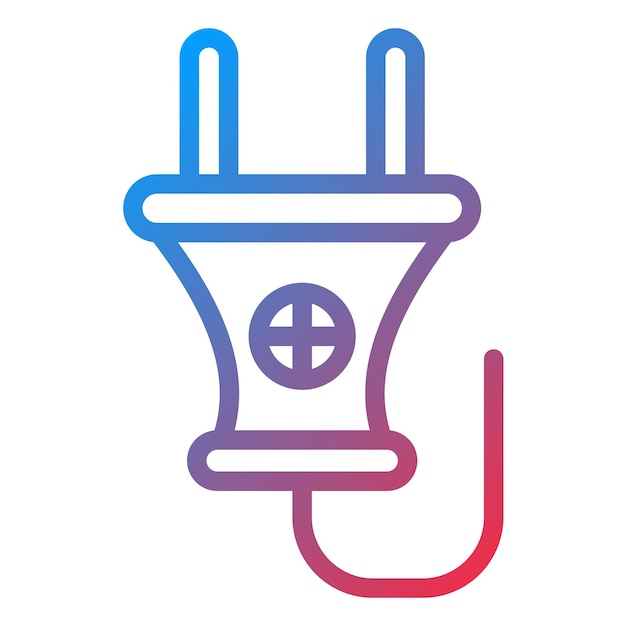 Diseño vectorial Estilo del icono del enchufe