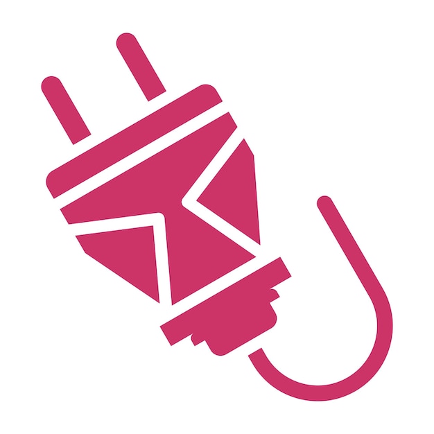 Diseño vectorial Estilo del icono del enchufe