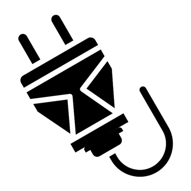 Diseño vectorial Estilo del icono del enchufe