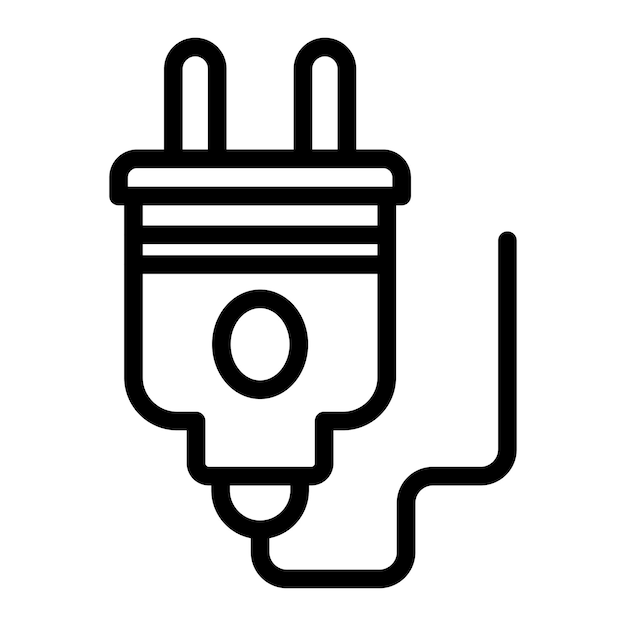 Diseño vectorial Estilo del icono del enchufe