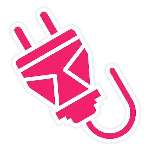Diseño vectorial Estilo del icono del enchufe