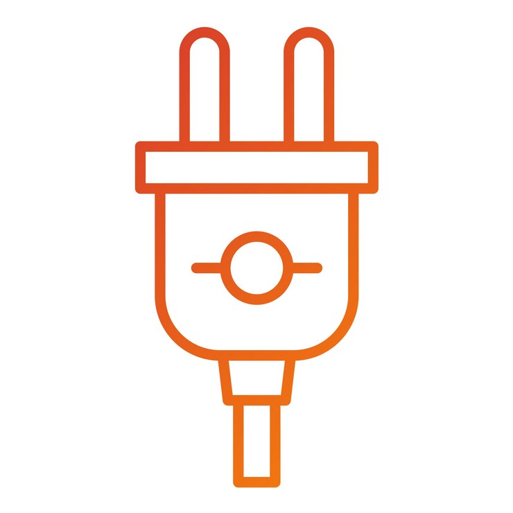 Vector diseño vectorial estilo del icono del enchufe