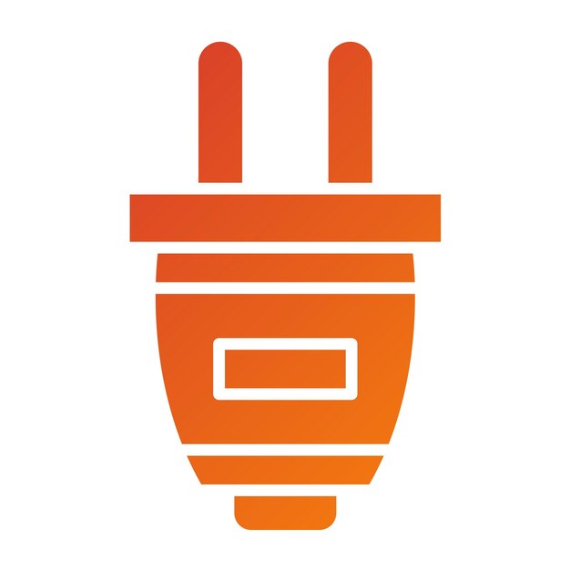 Diseño vectorial Estilo del icono del enchufe