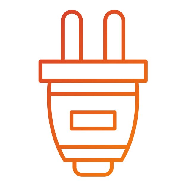 Diseño vectorial Estilo del icono del enchufe