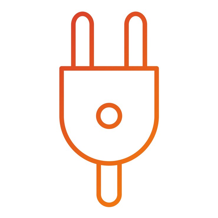 Vector diseño vectorial estilo del icono del enchufe