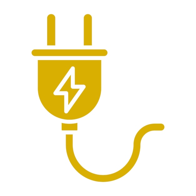 Diseño vectorial Estilo del icono del enchufe