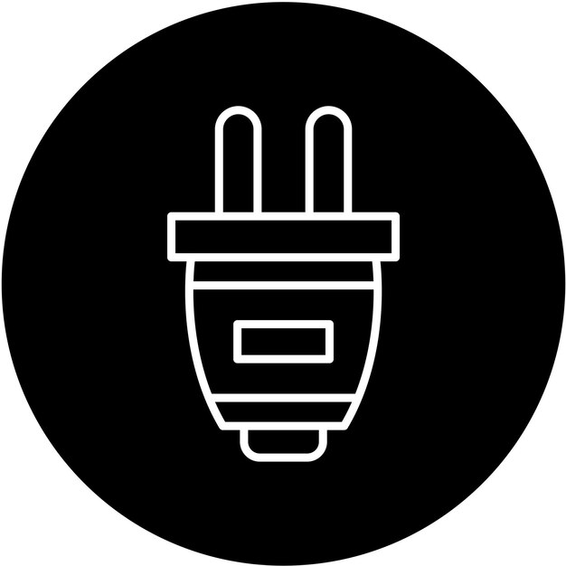 Diseño vectorial Estilo del icono del enchufe