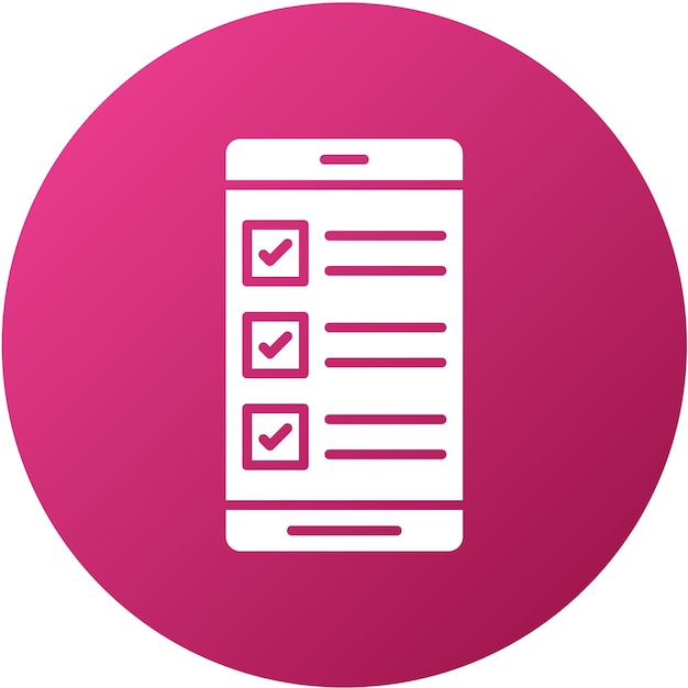 Diseño vectorial Estilo del icono de la encuesta de la aplicación móvil