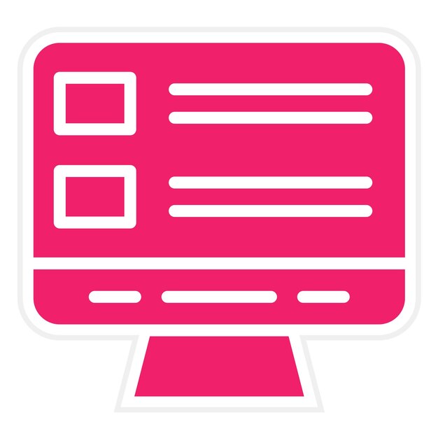 Diseño vectorial Estilo del icono de la encuesta en línea