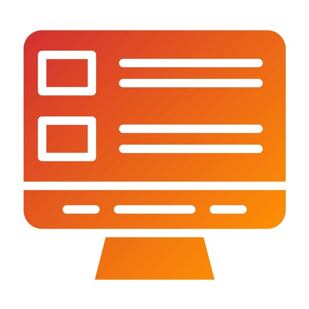Diseño vectorial Estilo del icono de la encuesta en línea