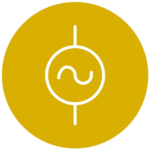 Diseño vectorial Estilo del icono de energía de CA