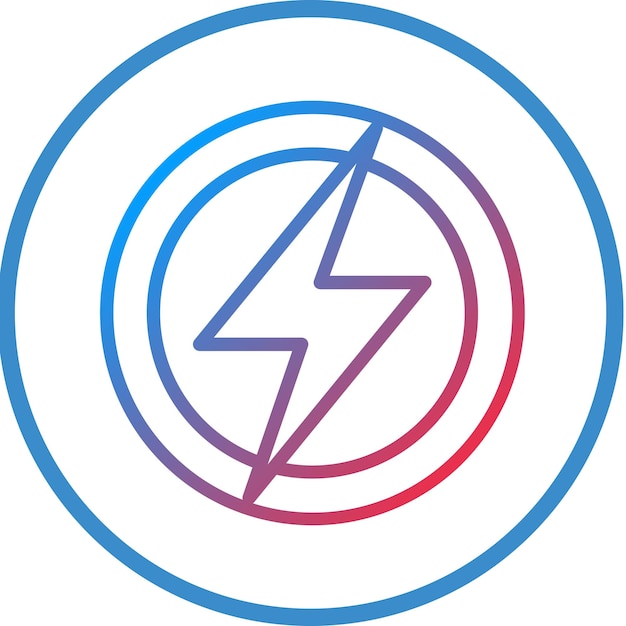 Diseño vectorial Estilo del icono de energía eléctrica