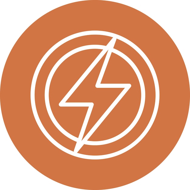 Diseño vectorial Estilo del icono de energía eléctrica