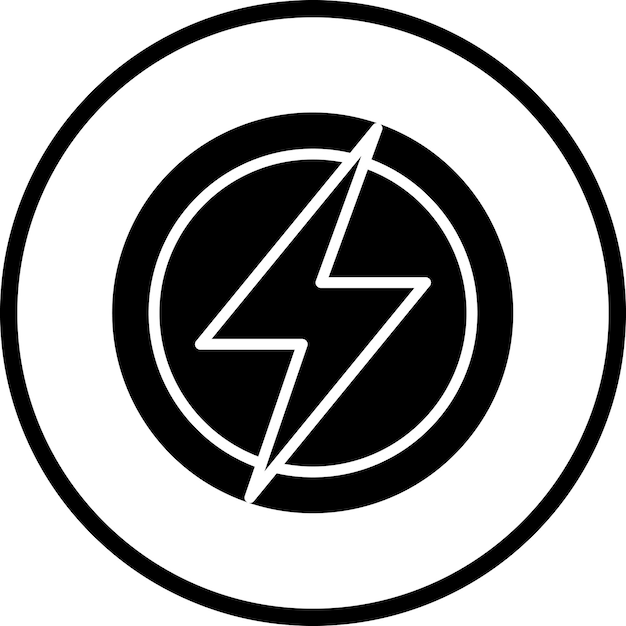 Diseño vectorial Estilo del icono de energía eléctrica