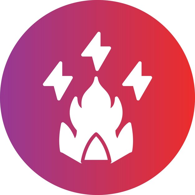 Diseño vectorial Estilo del icono de energía de fuego