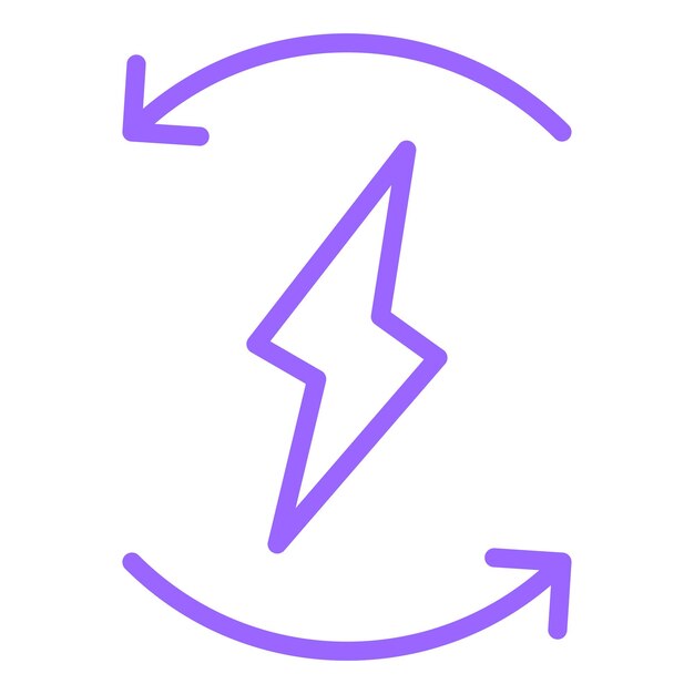Diseño vectorial Estilo de icono de energía limpia