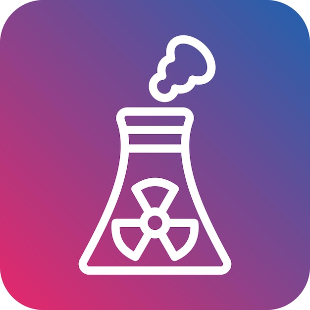 Diseño vectorial Estilo de icono de energía nuclear