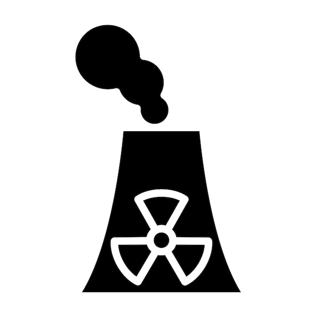 Diseño vectorial Estilo de icono de energía nuclear