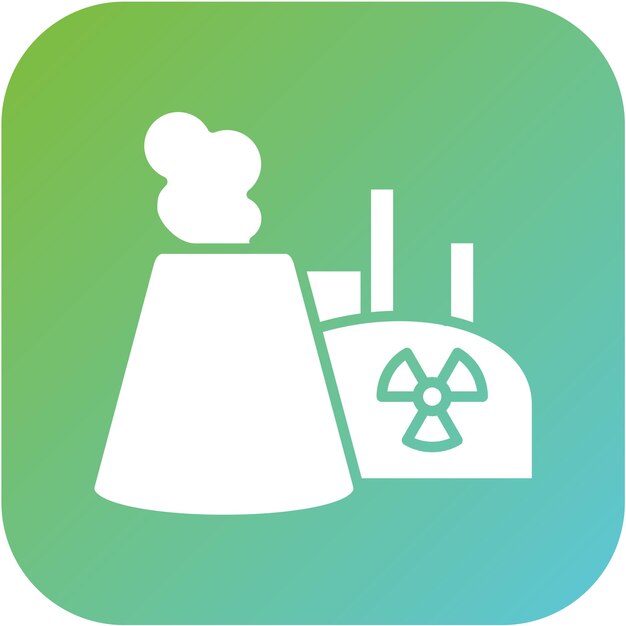 Diseño vectorial Estilo de icono de energía nuclear