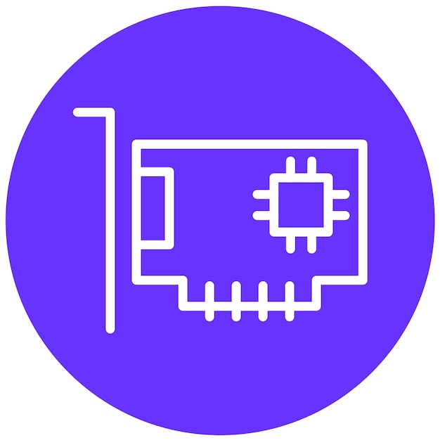 Vector diseño vectorial del estilo del icono de energía pcie