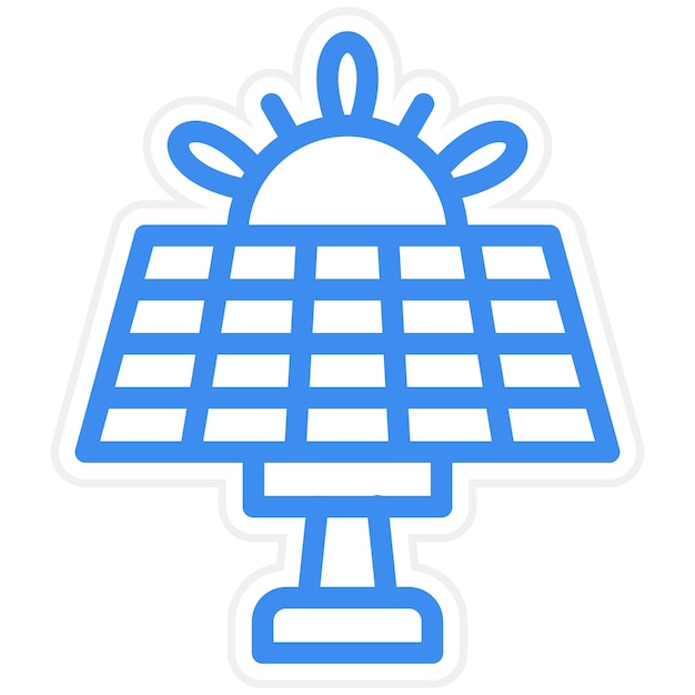 Diseño vectorial Estilo de icono de energía solar