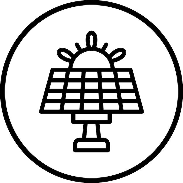 Diseño vectorial Estilo de icono de energía solar