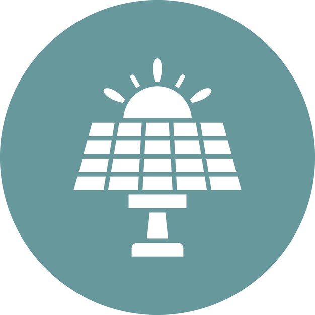 Diseño vectorial Estilo de icono de energía solar