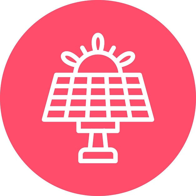 Diseño vectorial Estilo de icono de energía solar
